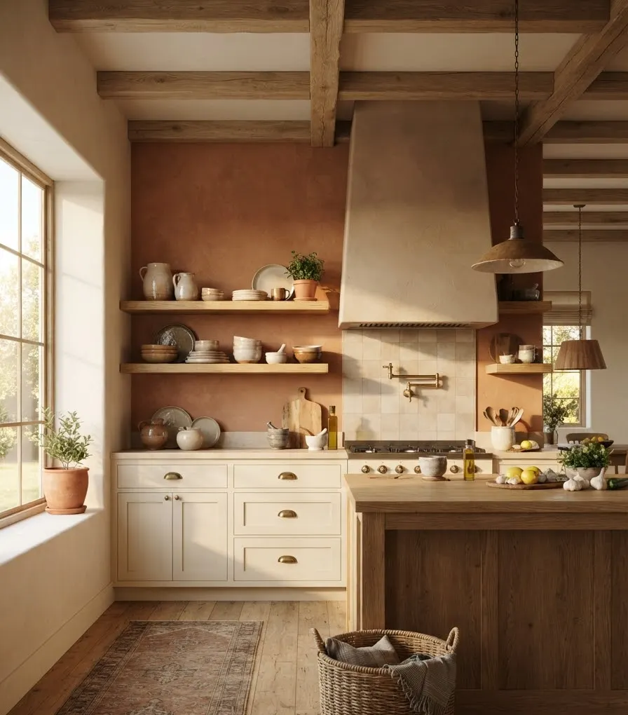 Terracotta and clay tones