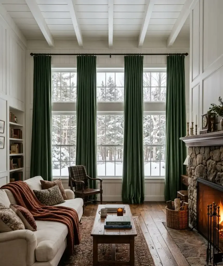 Thermal velvet curtains