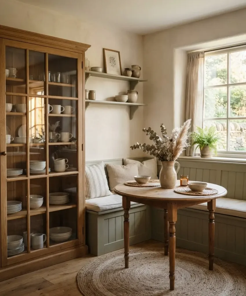 Try a mirrored or glass-front cabinet