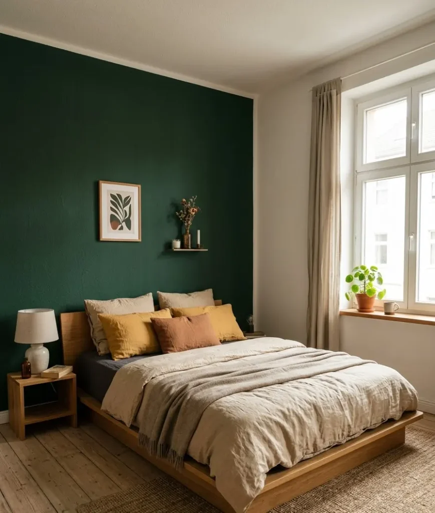 Try a single accent wall behind