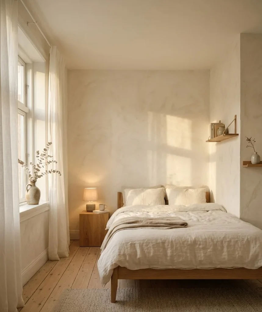 Try a warm white on all four walls