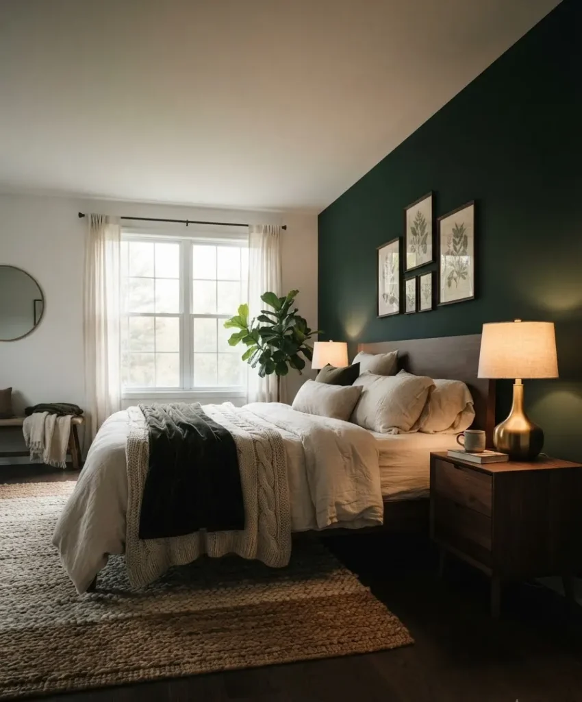 . Try one dark accent wall