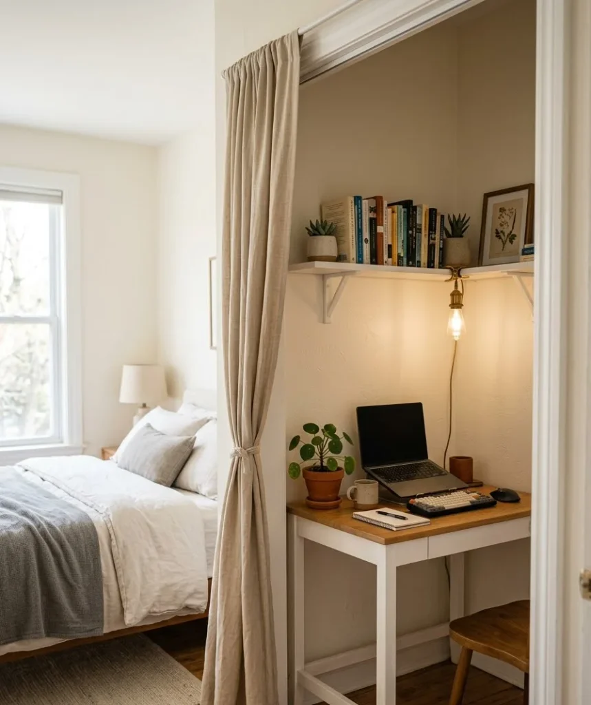  Turn the closet into a desk nook