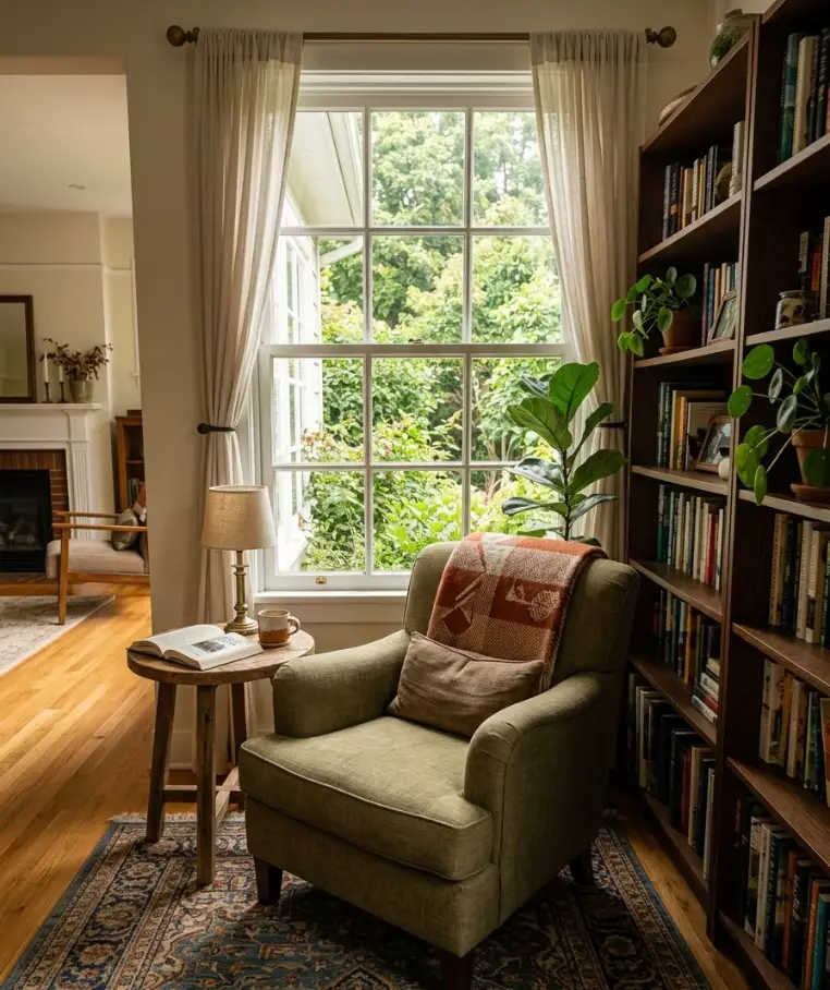 Use a room divider or bookshelf