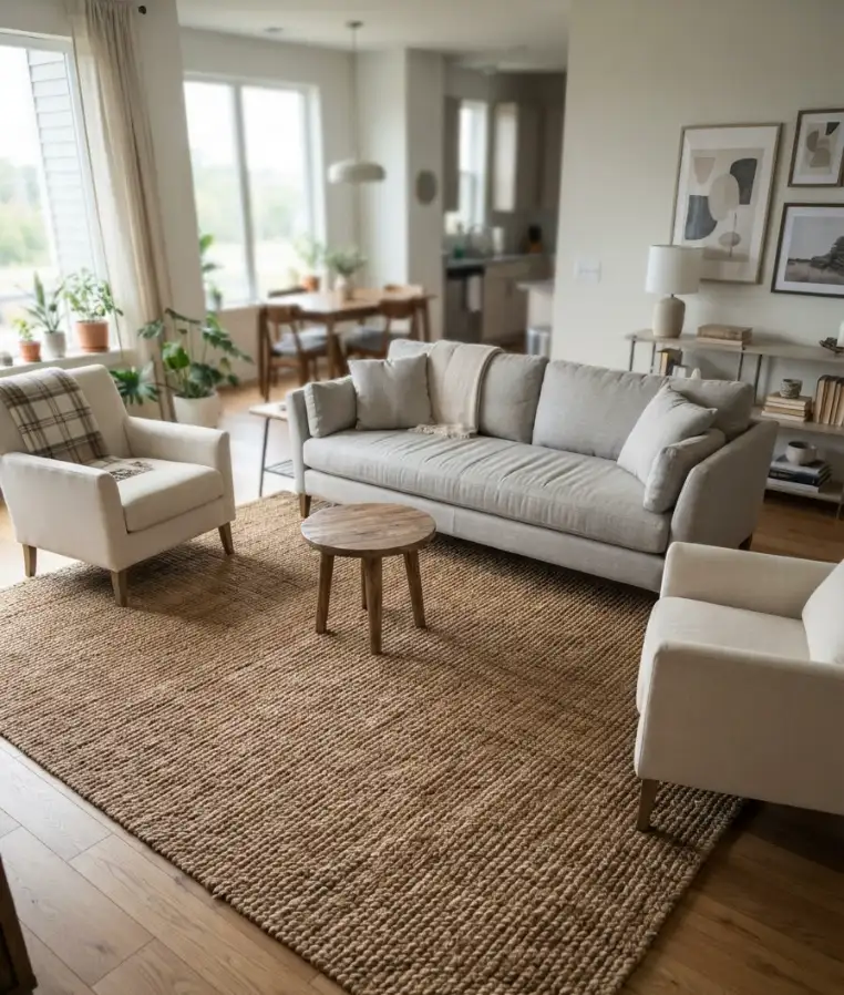 Use a rug to define the zone