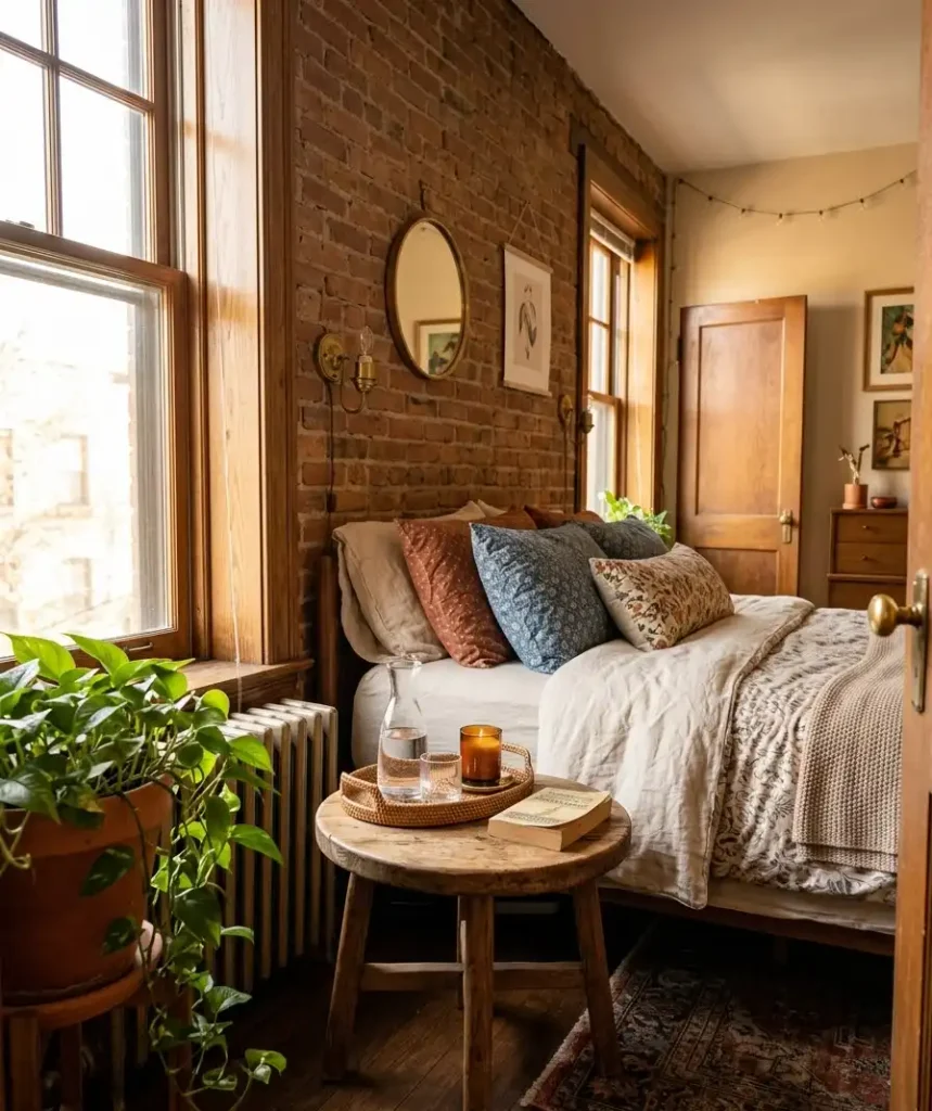 Use a stool as a nightstand
