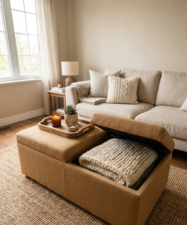  Use a storage ottoman