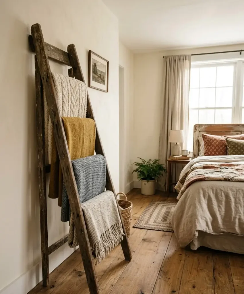 Use a wooden ladder as a