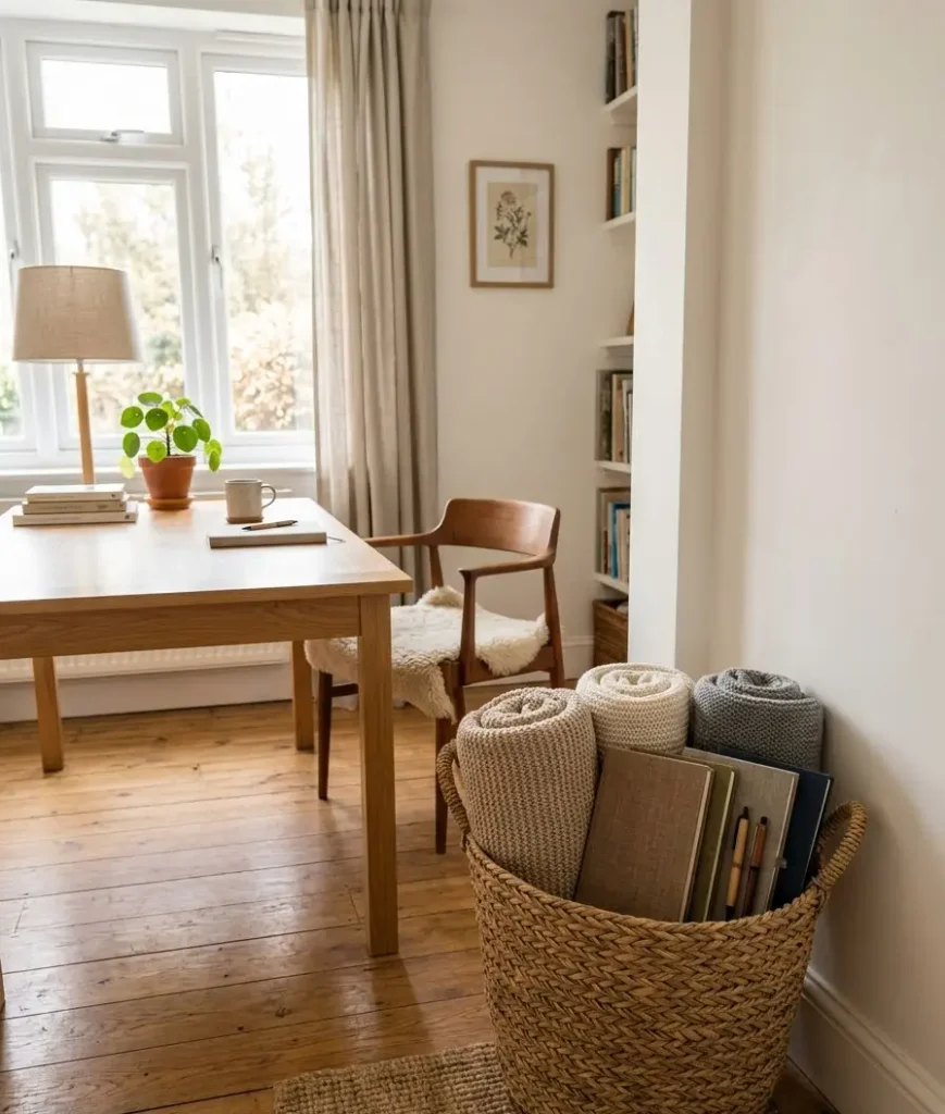 Use a woven basket for