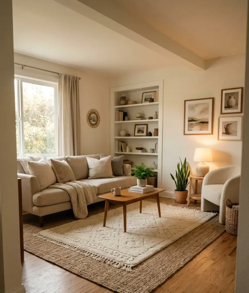 Use an accent wall as a room divider