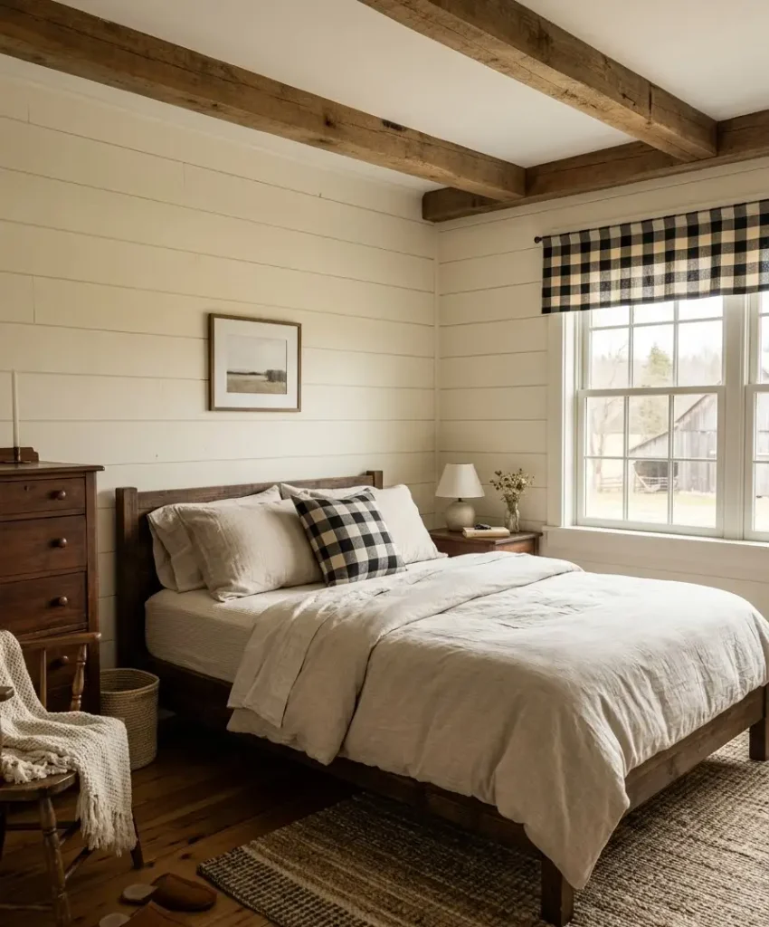 Use buffalo check or gingham sparingly