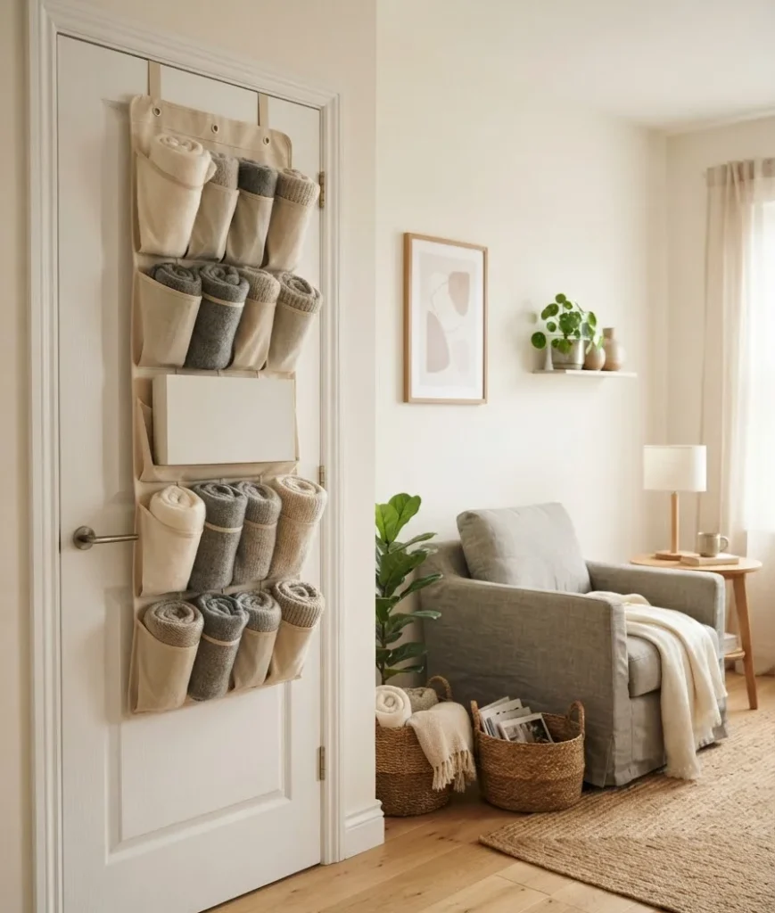 Use over-the-door organizers