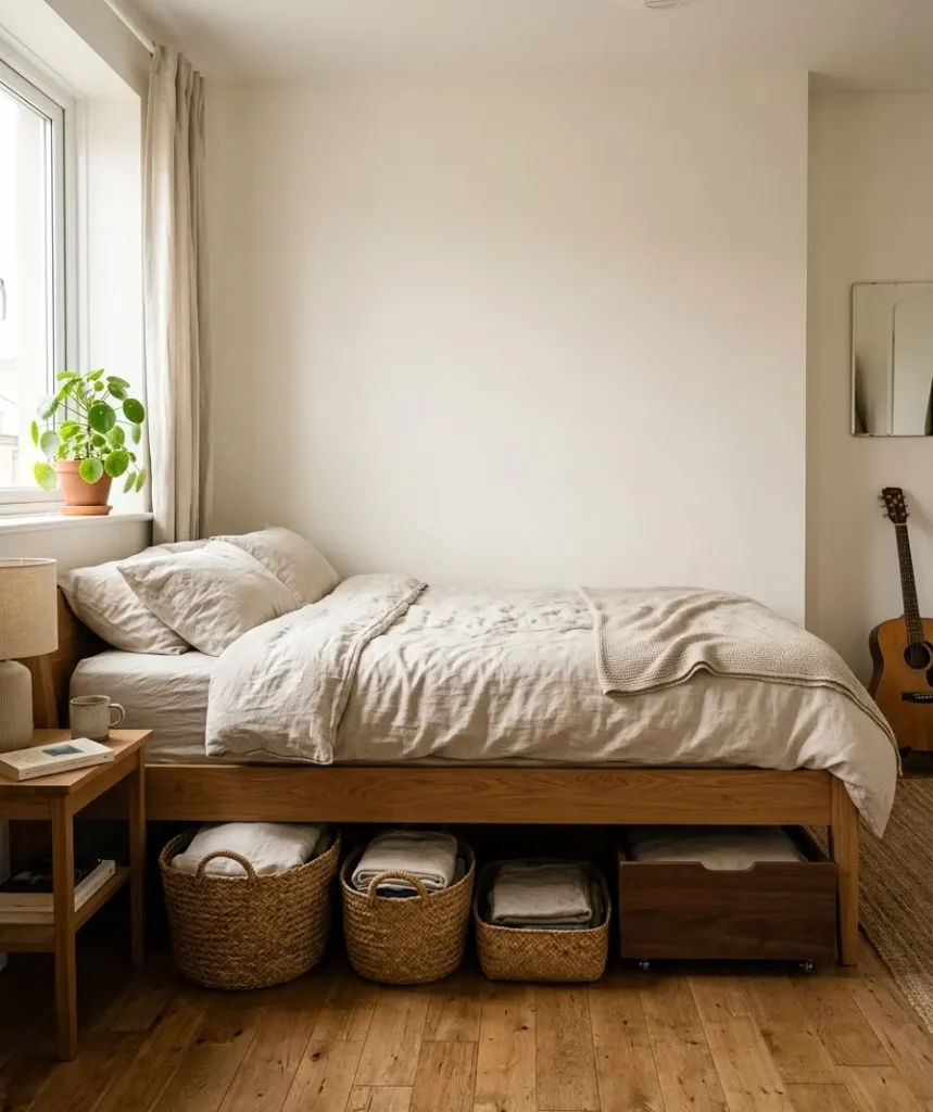Use the space under the bed