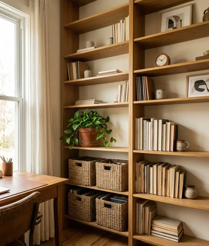 Use woven baskets