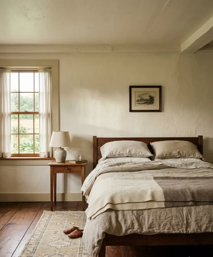 Warm white walls with a creamy