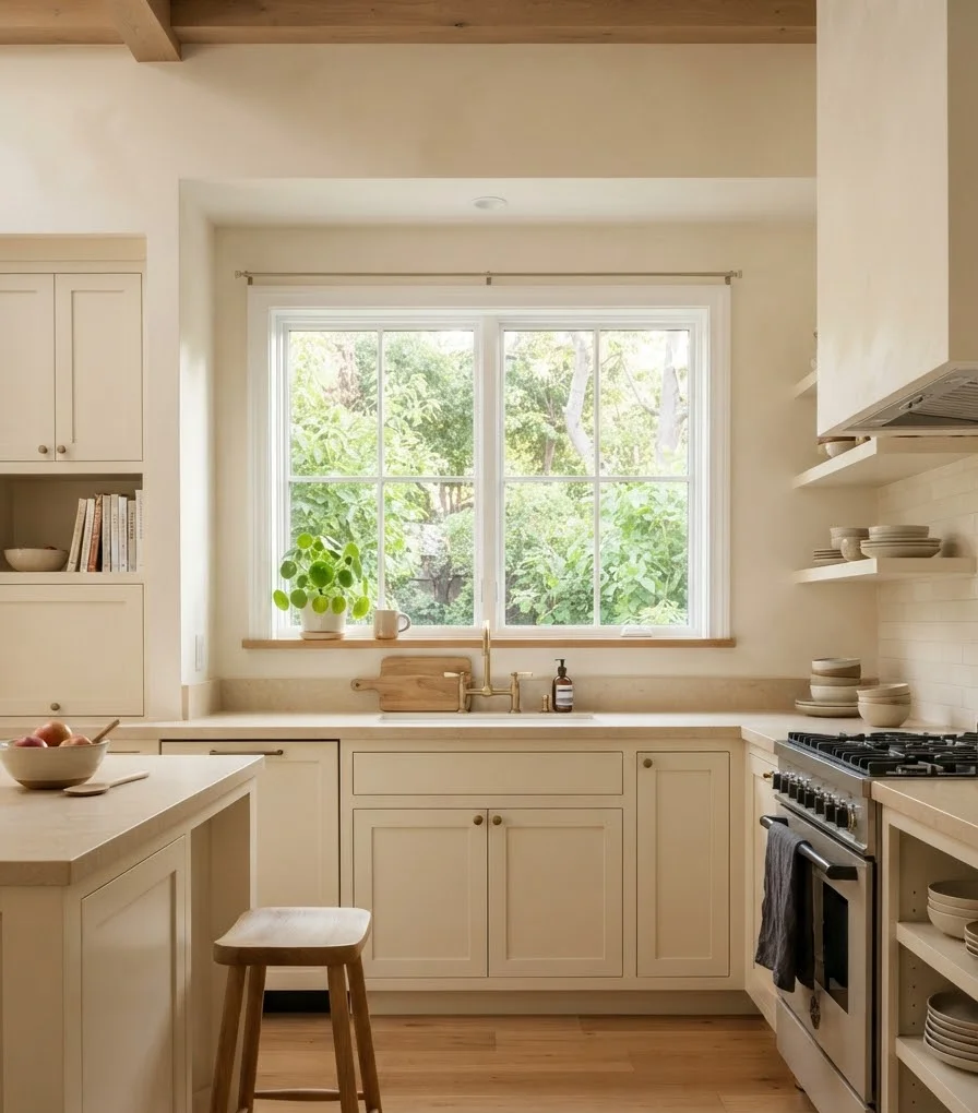 Warm white walls with