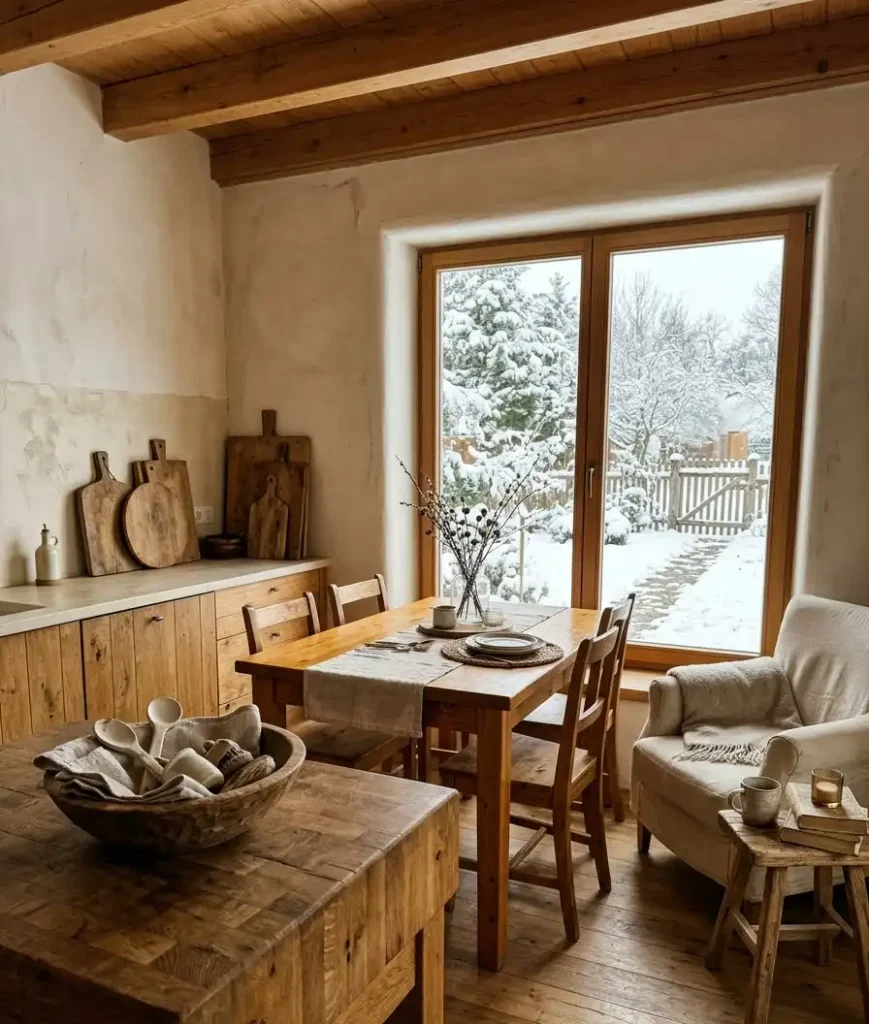 Warm wood tones