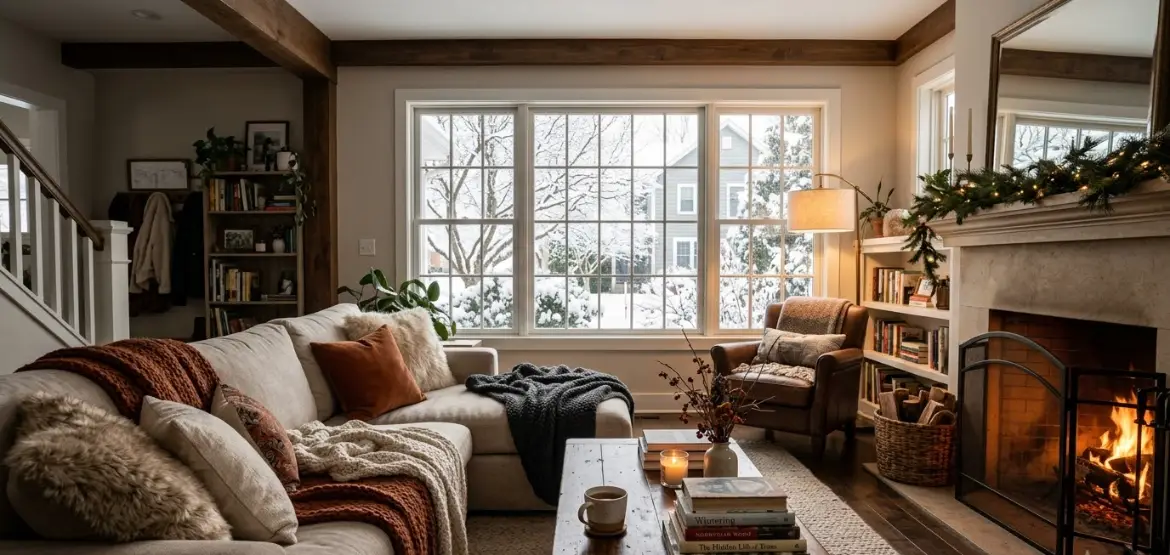 Winter cozy home aesthetic