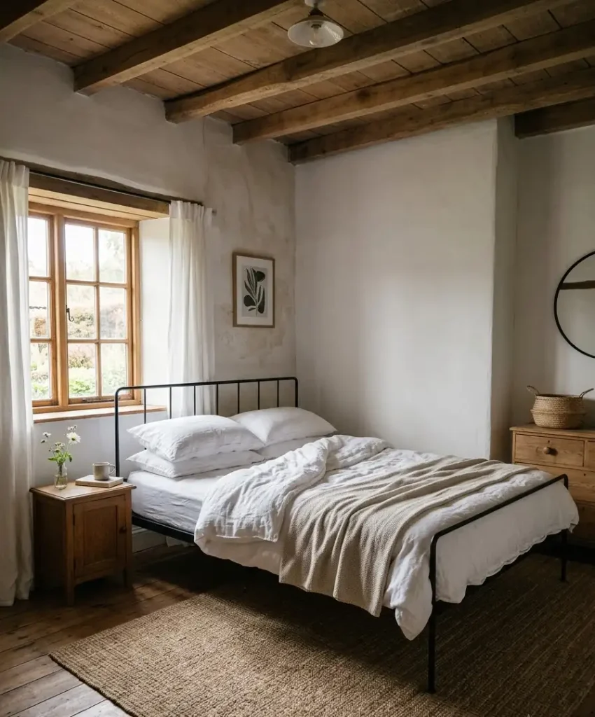  low-profile wood or iron frame