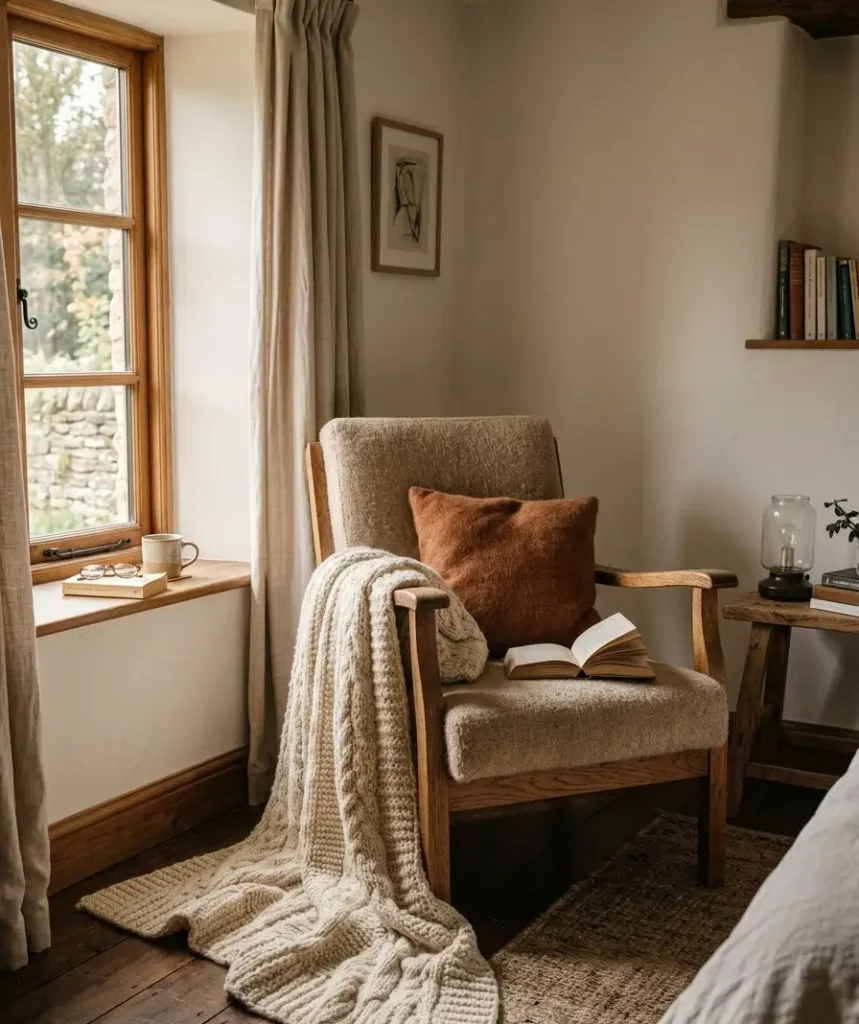  small rug to zone the corner