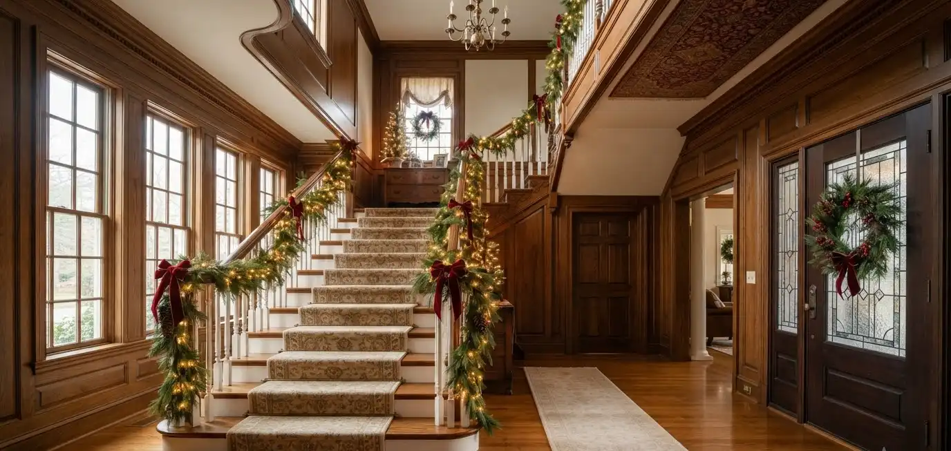 25 Inspiring Staircase Decor For Christmas Ideas For Every Home Style