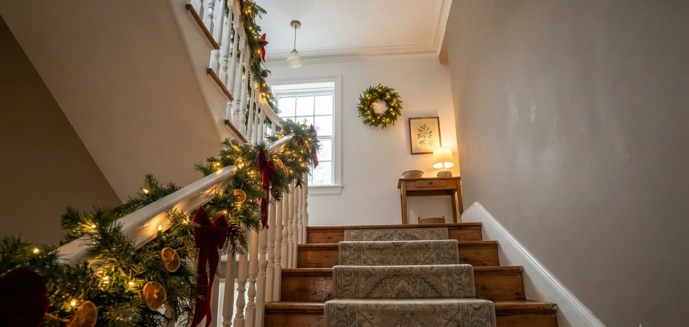 25 Small Staircase Christmas