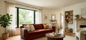 29 Red Couches Living