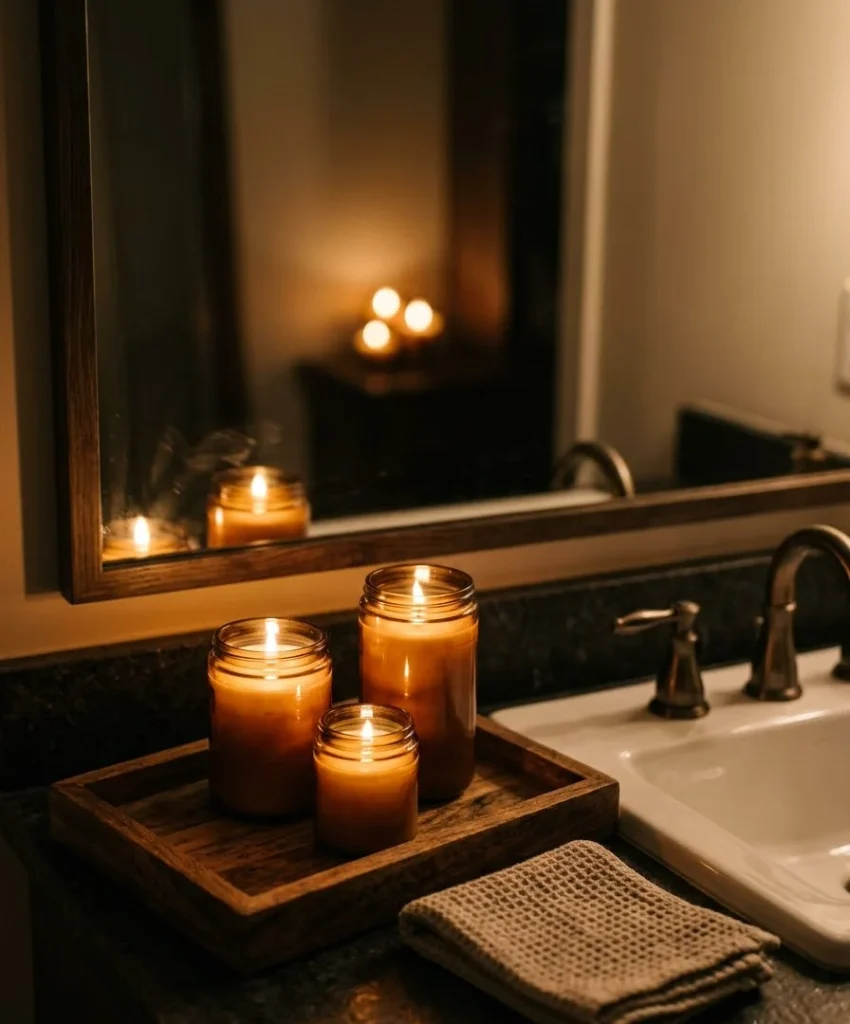 A cluster of candles