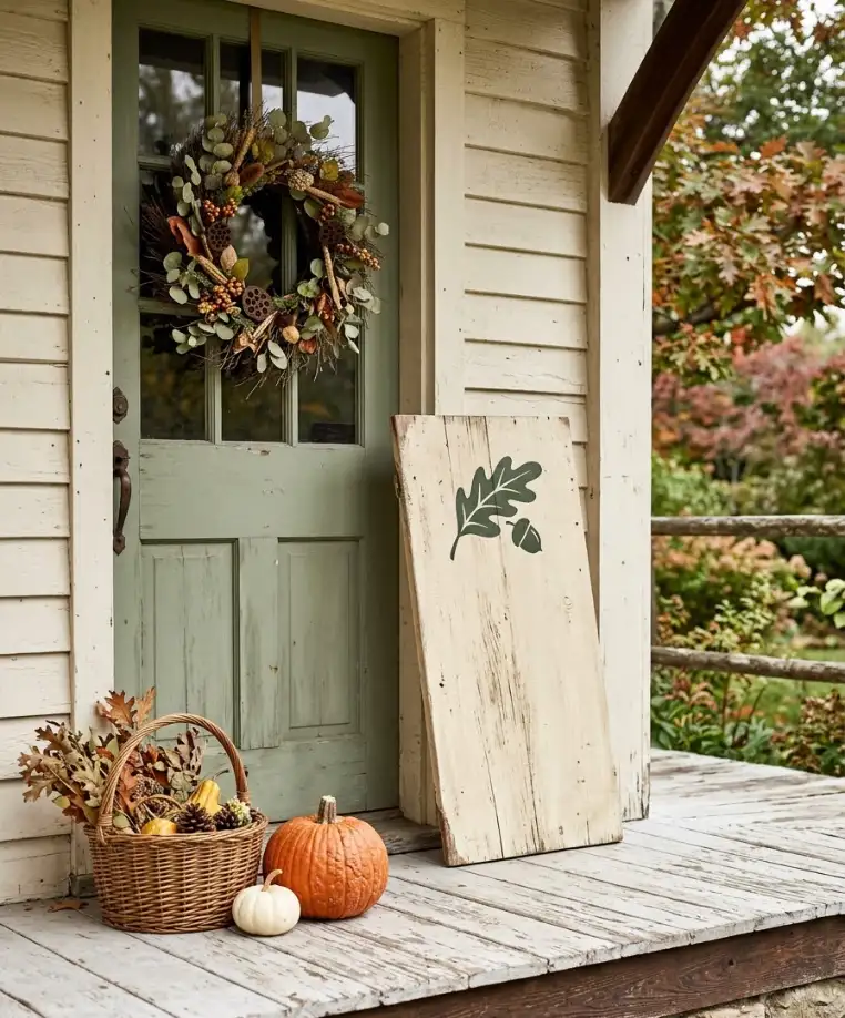 A handmade wooden sign