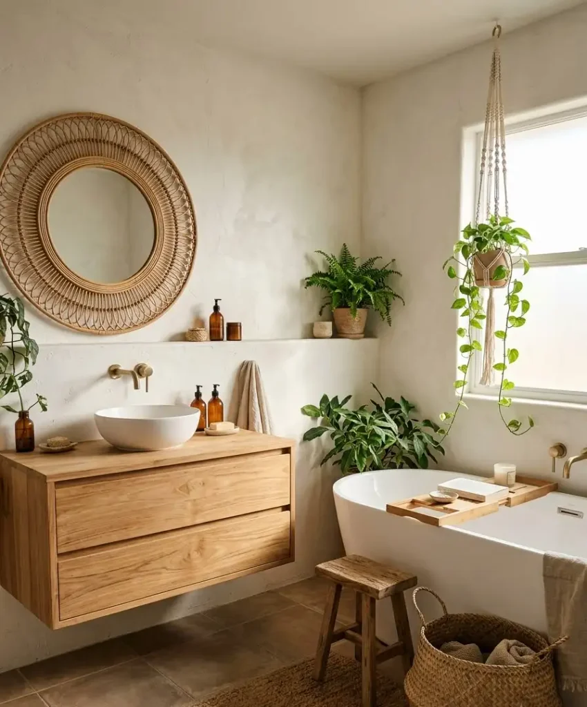 Add natural materials rattan,