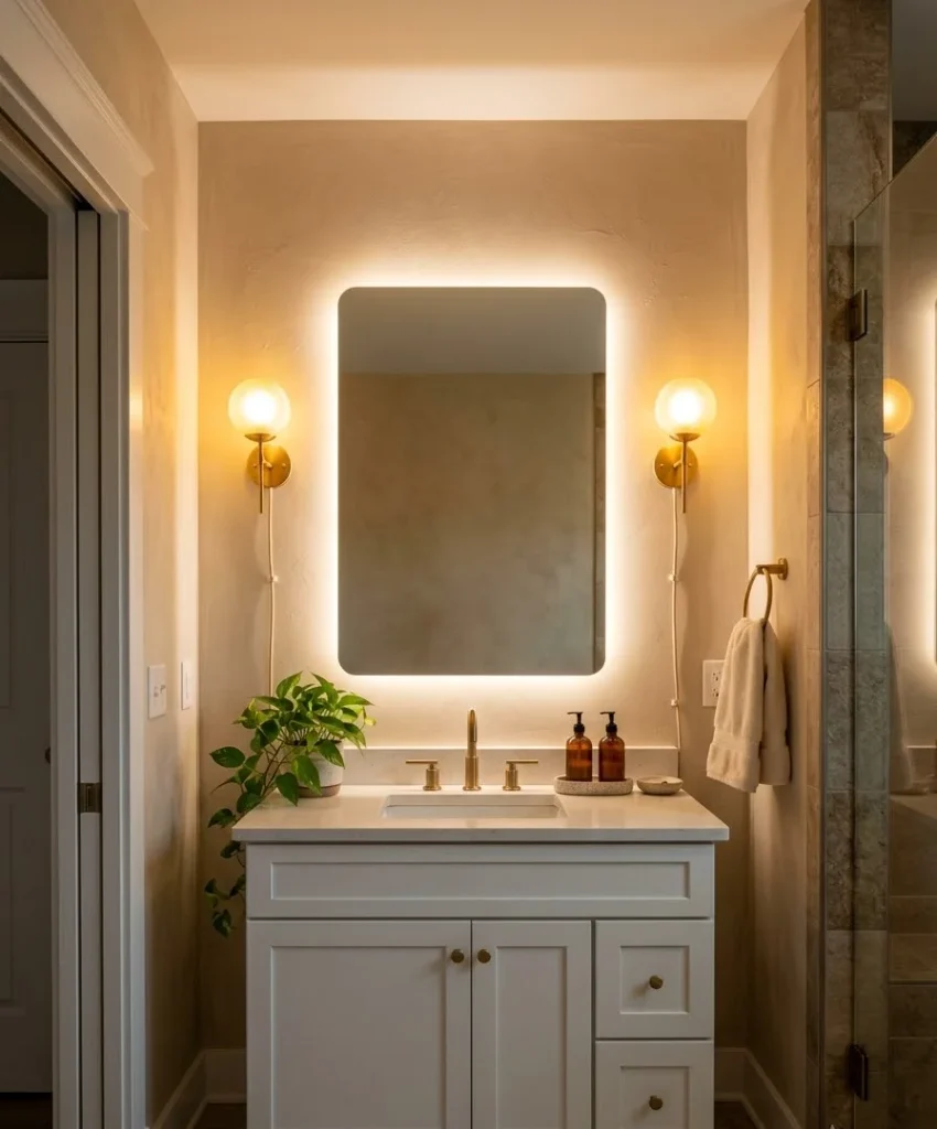 Add plug-in sconces or LED strips