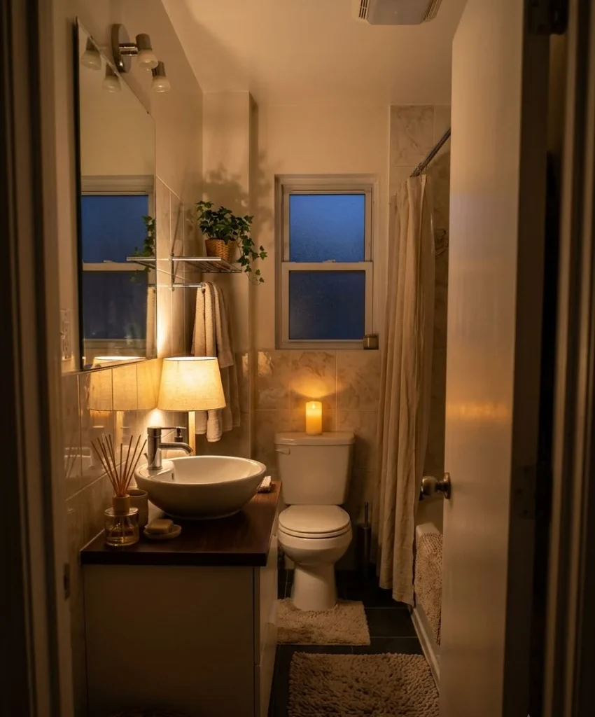 . Add soft lighting and scent
