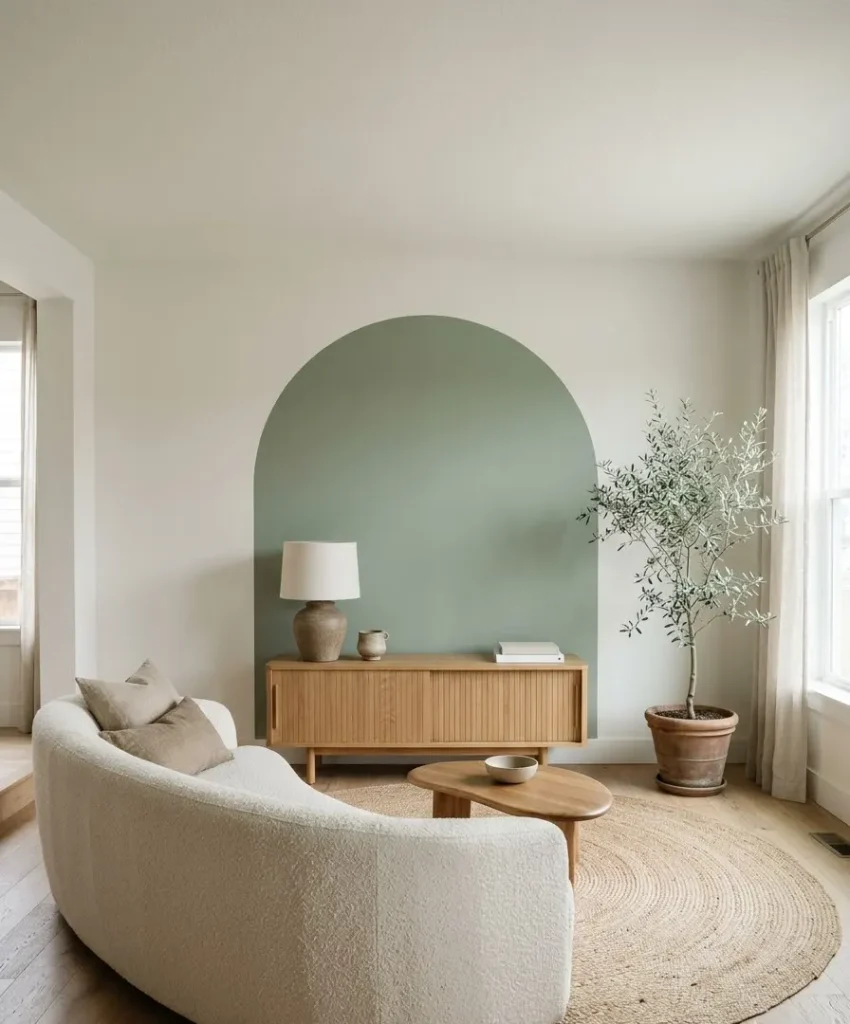 Arched green color block