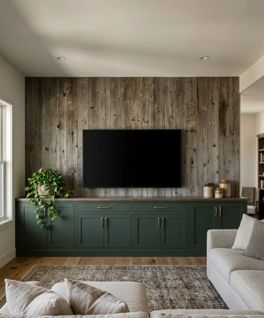 Barnwood media wall