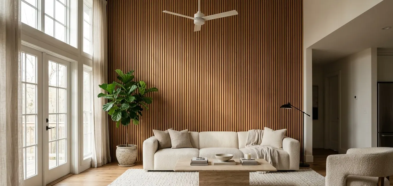 Big Accent Wall Living Room 30 Modern Materials That Look Expensive On A Budget