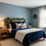 Blue bedroom Christmas