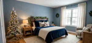 Blue bedroom Christmas