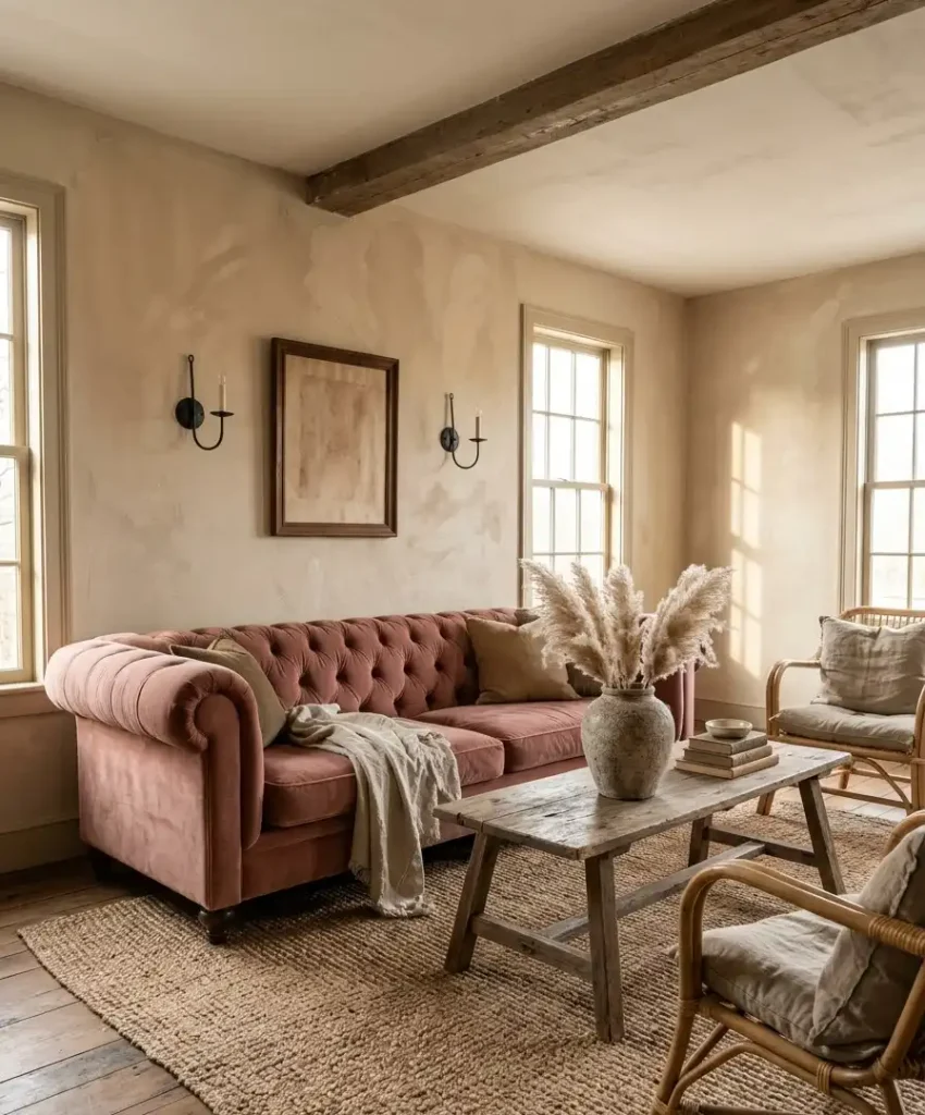 Blush or dusty rose for a softer take