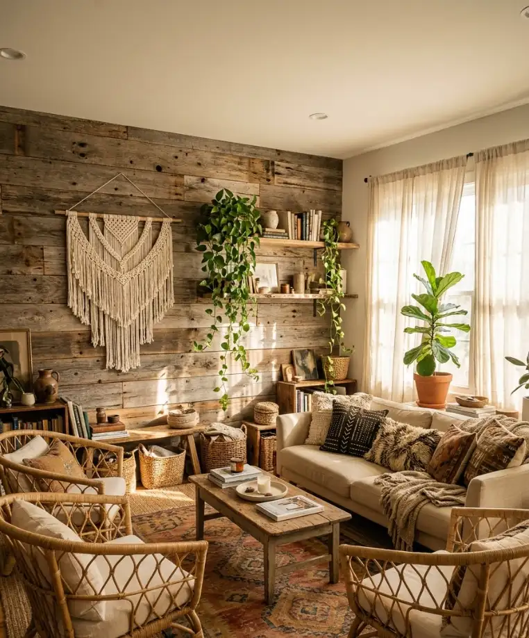 Boho barnwood backdrop
