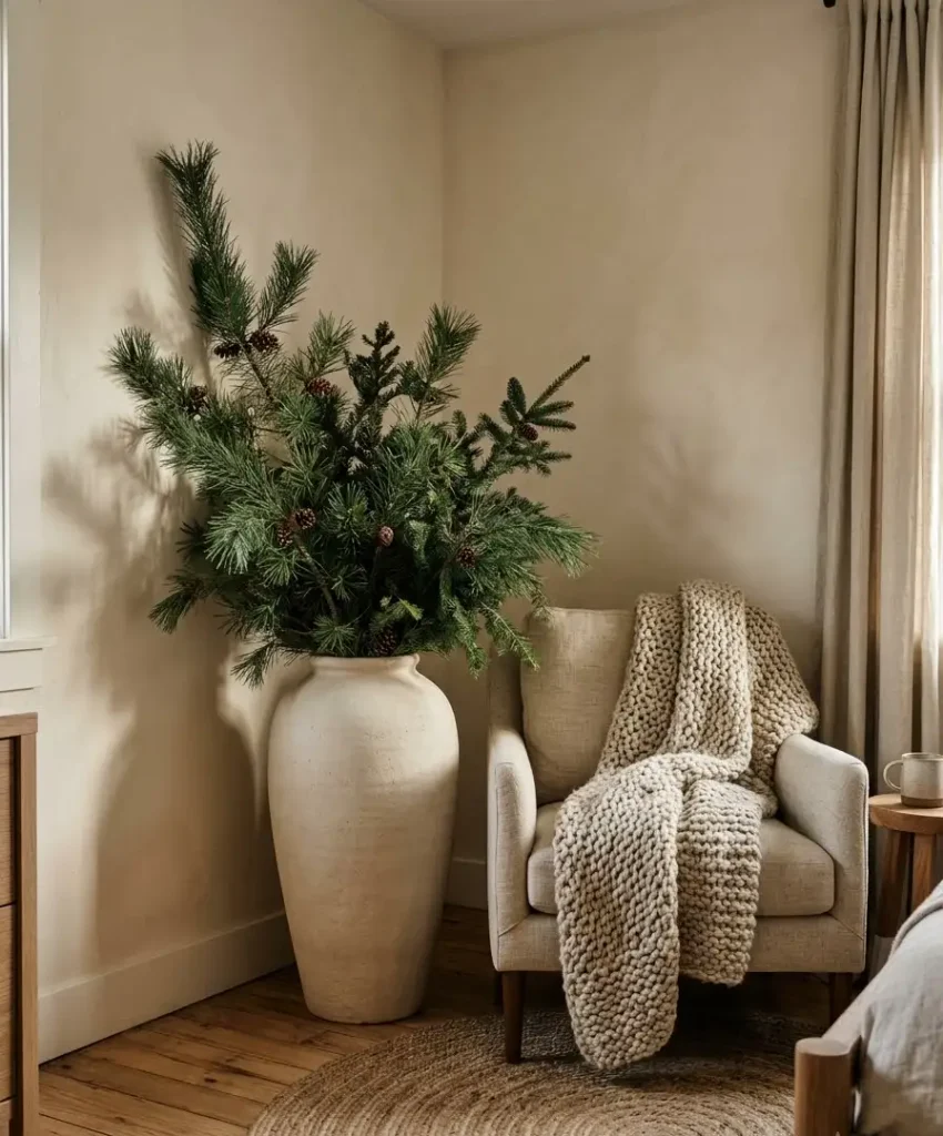 Branch arrangement in a tall vase