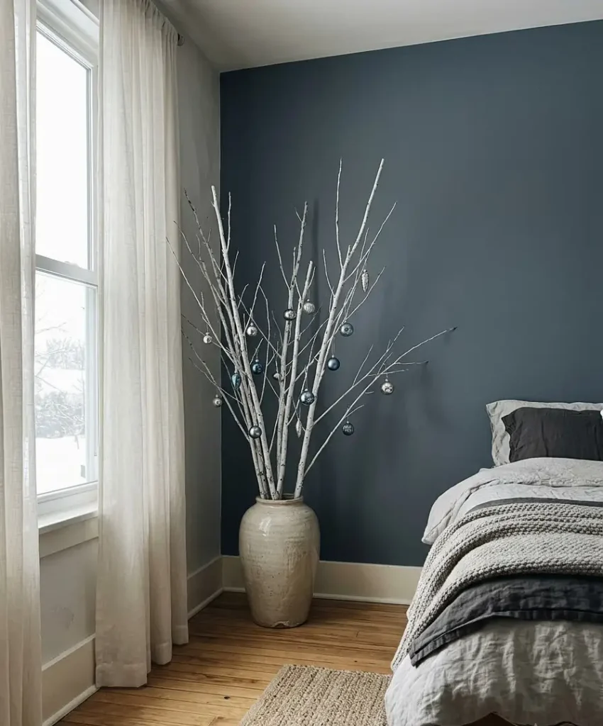 Branches in a tall vase