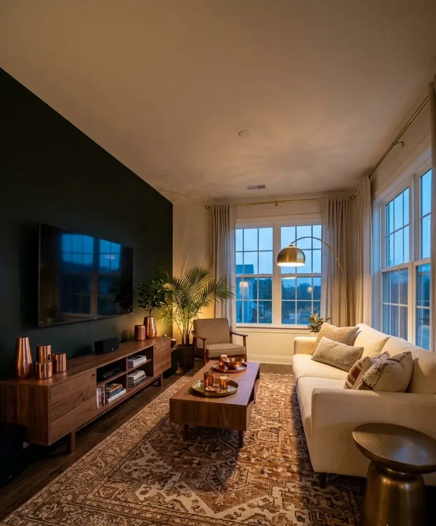 Brass and warm metal accents