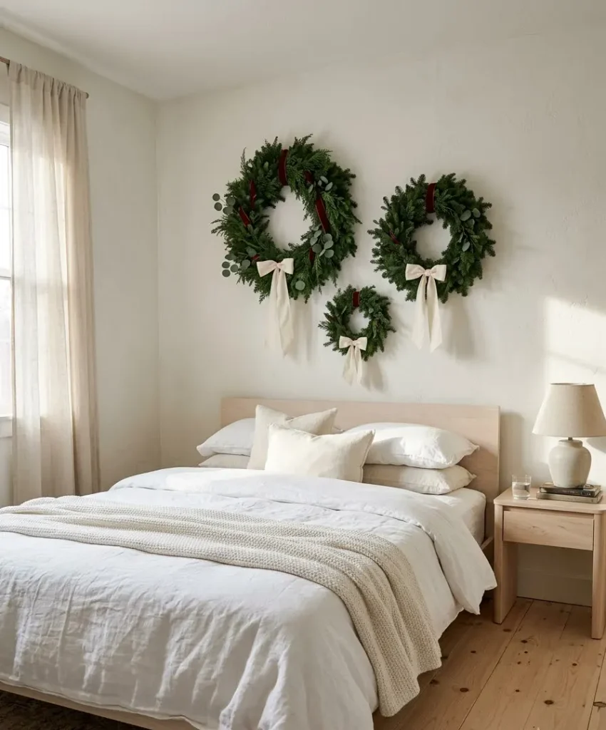 Build a ribbon wreath wall