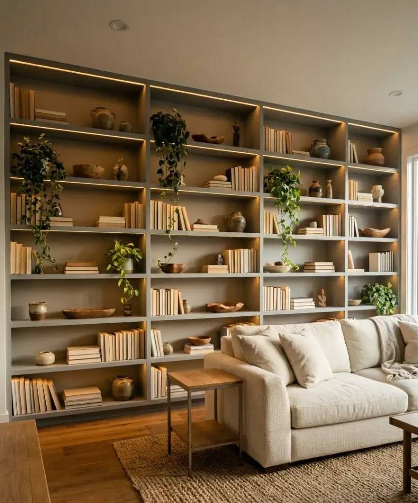 Built-in shelves