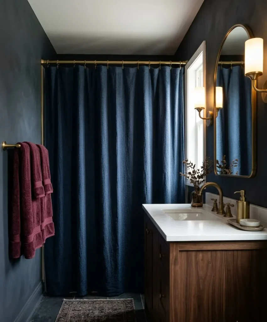 Burgundy and navy