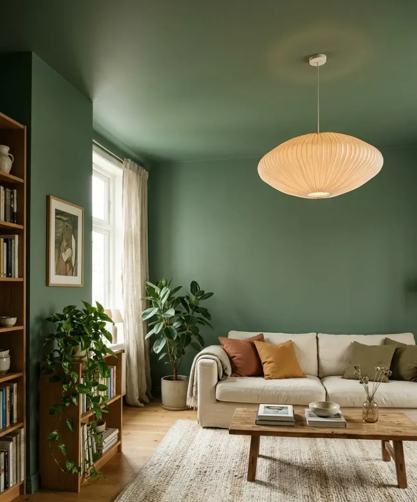  Ceiling and wall in one green