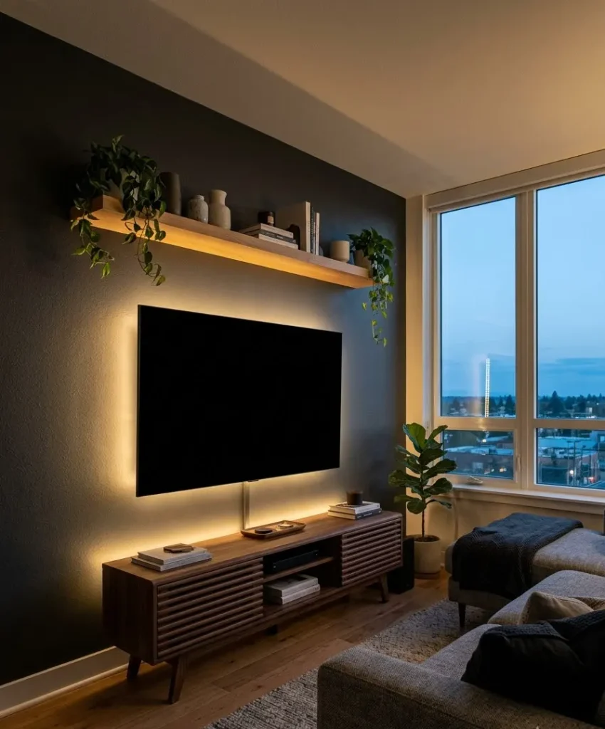 Charcoal for the TV wall