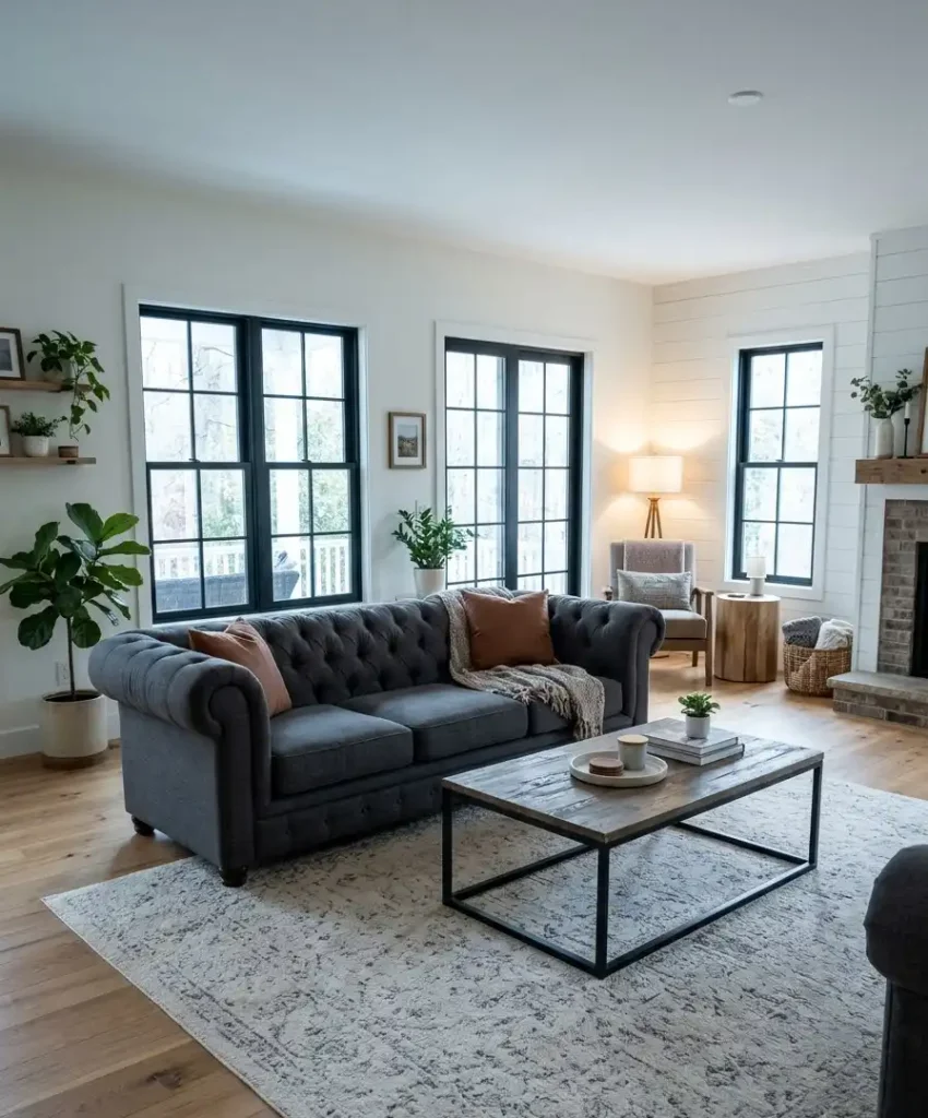 Charcoal gray for modern farmhouse