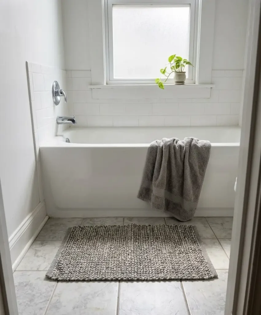 Choose a bath mat that dries fast