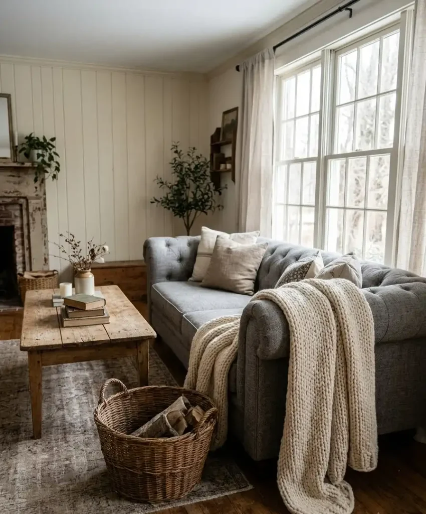 Chunky knit or wool throw